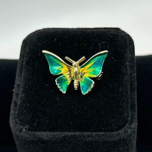 Vintage Enamel Butterfly Scatter Pin Broach